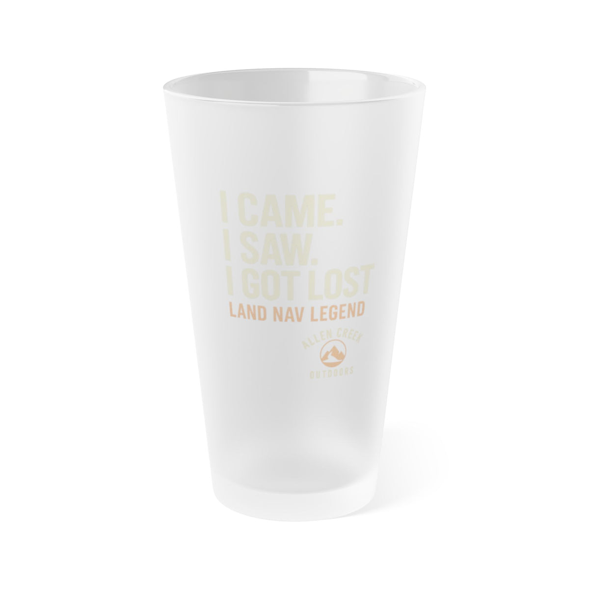 Frosted Pint Glass, 16oz