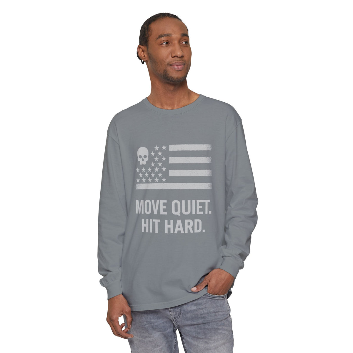 Move Quiet. Hit Hard. Unisex Long Sleeve