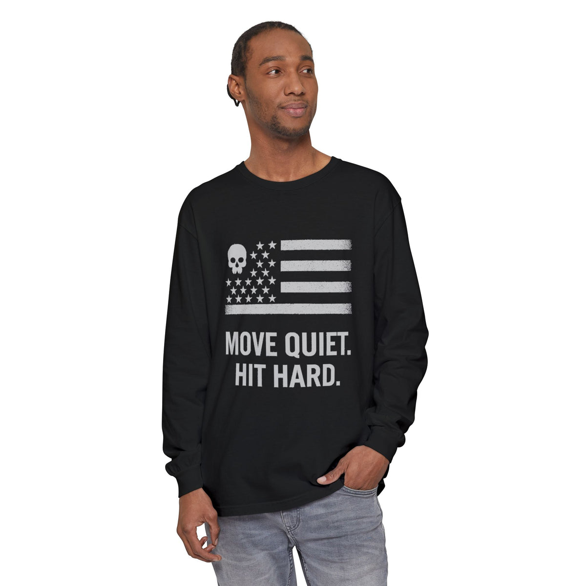 Move Quiet. Hit Hard. Unisex Long Sleeve